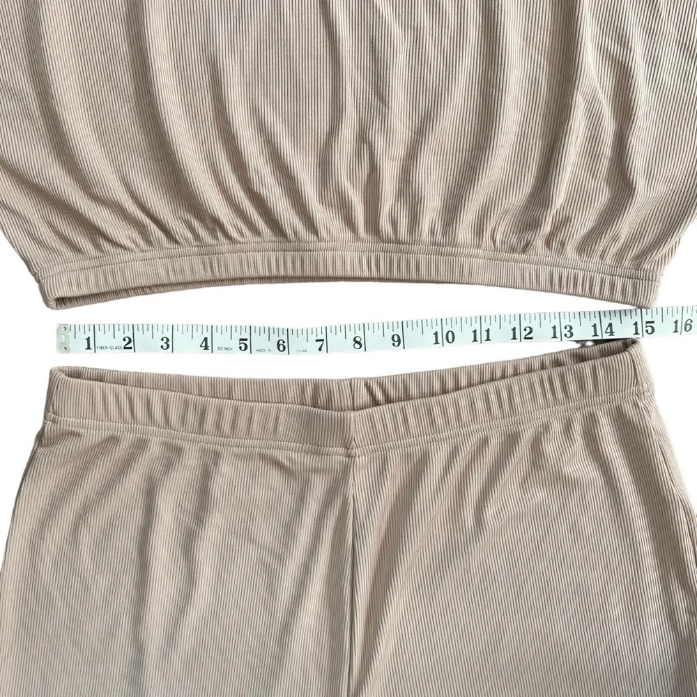 NWT 2 Piece Khaki Comfy Casual Outfit, Pants and Shirt - Picture 7 of 10